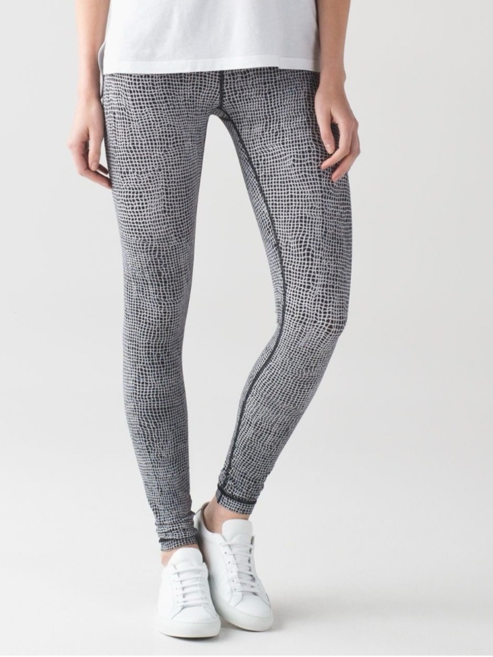 Lululemon Wunder Under III Tight Fall Net White Black Luon 2 - Picture 3 of 10